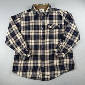 Legendary Whitetails The Orginal Buckcamp Men's Flannel Plaid Shirt Size XL